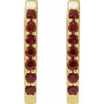 Accented Gold Elongated Oval Hoop Earrings-The Diamond Setter
