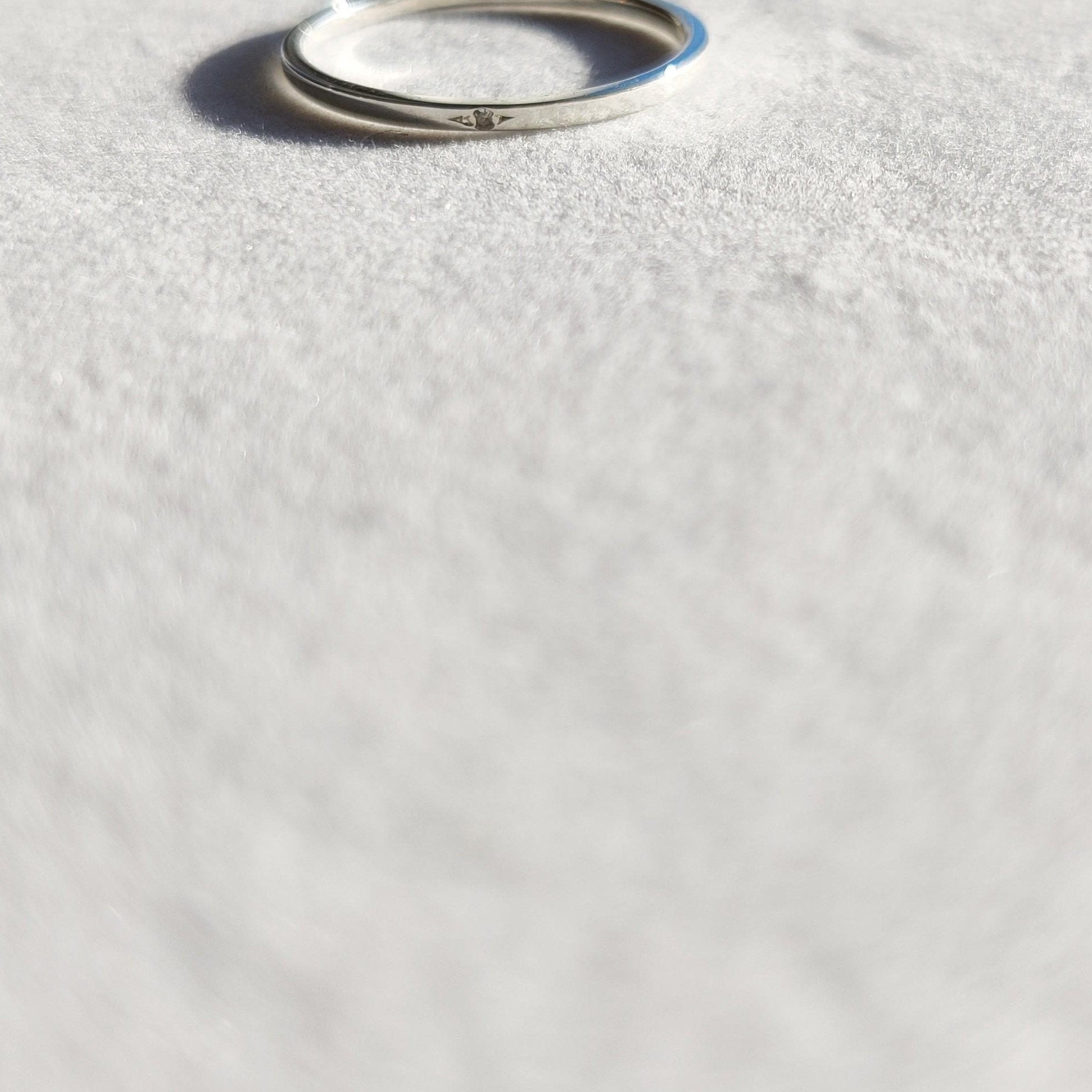 Dainty Stacking Ring with Stunning White Diamond-The Diamond Setter