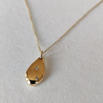Dewdrop Pendant in 9 carat Gold with white diamonds-The Diamond Setter