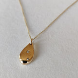 Dewdrop Pendant in 9 carat Gold with white diamonds-The Diamond Setter