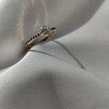 Round Brilliant Cut Diamond Ring with Sapphires or Ruby-The Diamond Setter