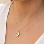 Dewdrop Pendant in 9 carat Gold with white diamonds-The Diamond Setter