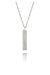 Silver Dog Tag Necklace with Diamonds-The Diamond Setter