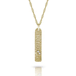 9 carat Gold Luxury Dog Tag Necklace with Diamonds-The Diamond Setter