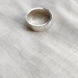 Flat Plain Wedding Ring in 9carat White Gold for Men-The Diamond Setter
