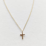 Petite Gold Cross Pendant-The Diamond Setter