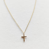 Petite Gold Cross Pendant-The Diamond Setter
