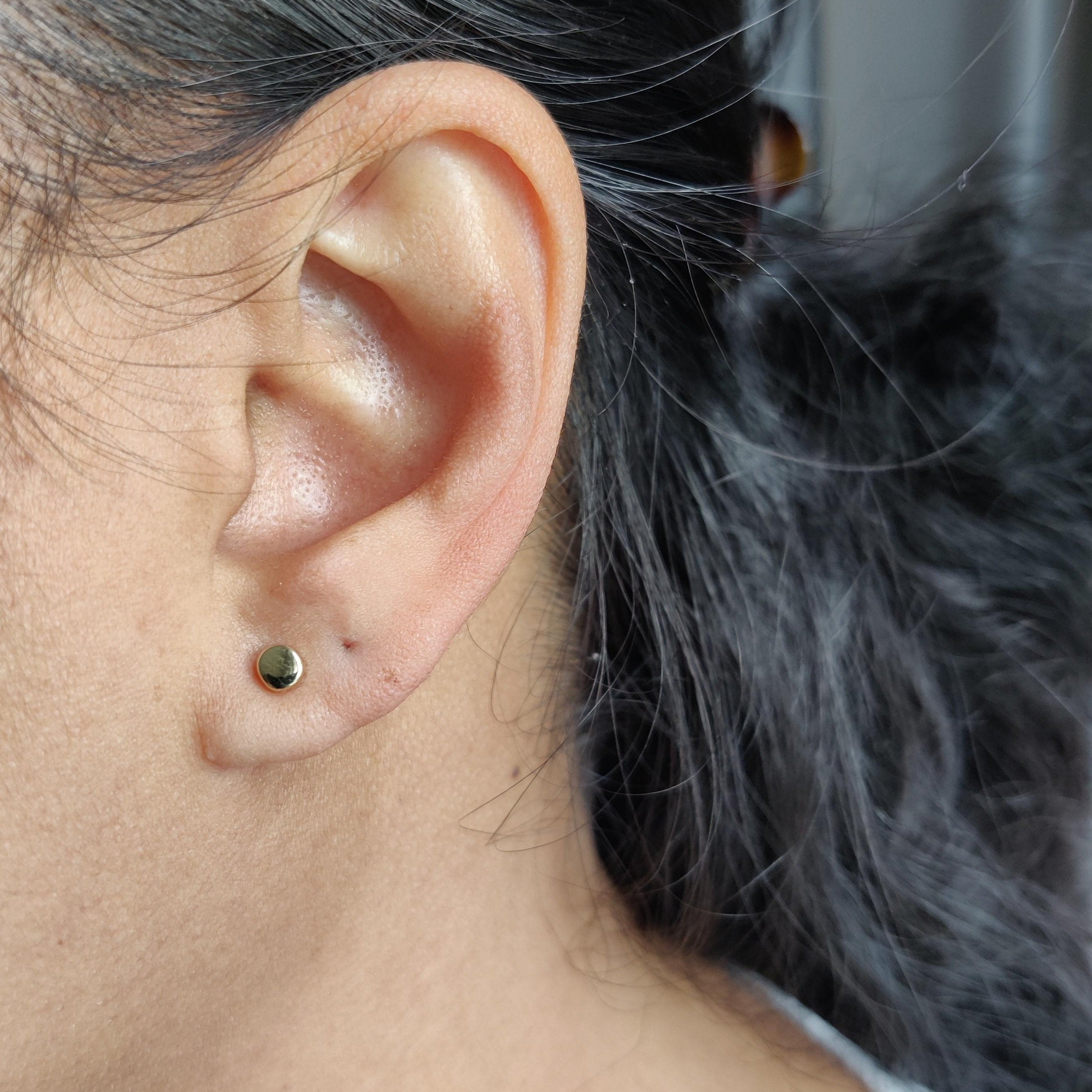 Gold Dot Stud Earrings-The Diamond Setter