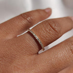 Half Eternity Dainty Diamond Band-The Diamond Setter