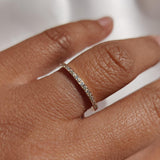 Half Eternity Dainty Diamond Band-The Diamond Setter