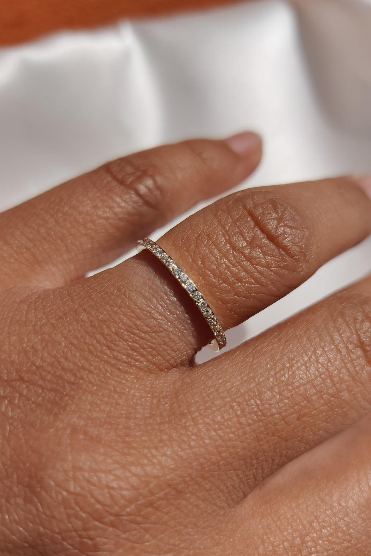 Half Eternity Dainty Diamond Band-The Diamond Setter
