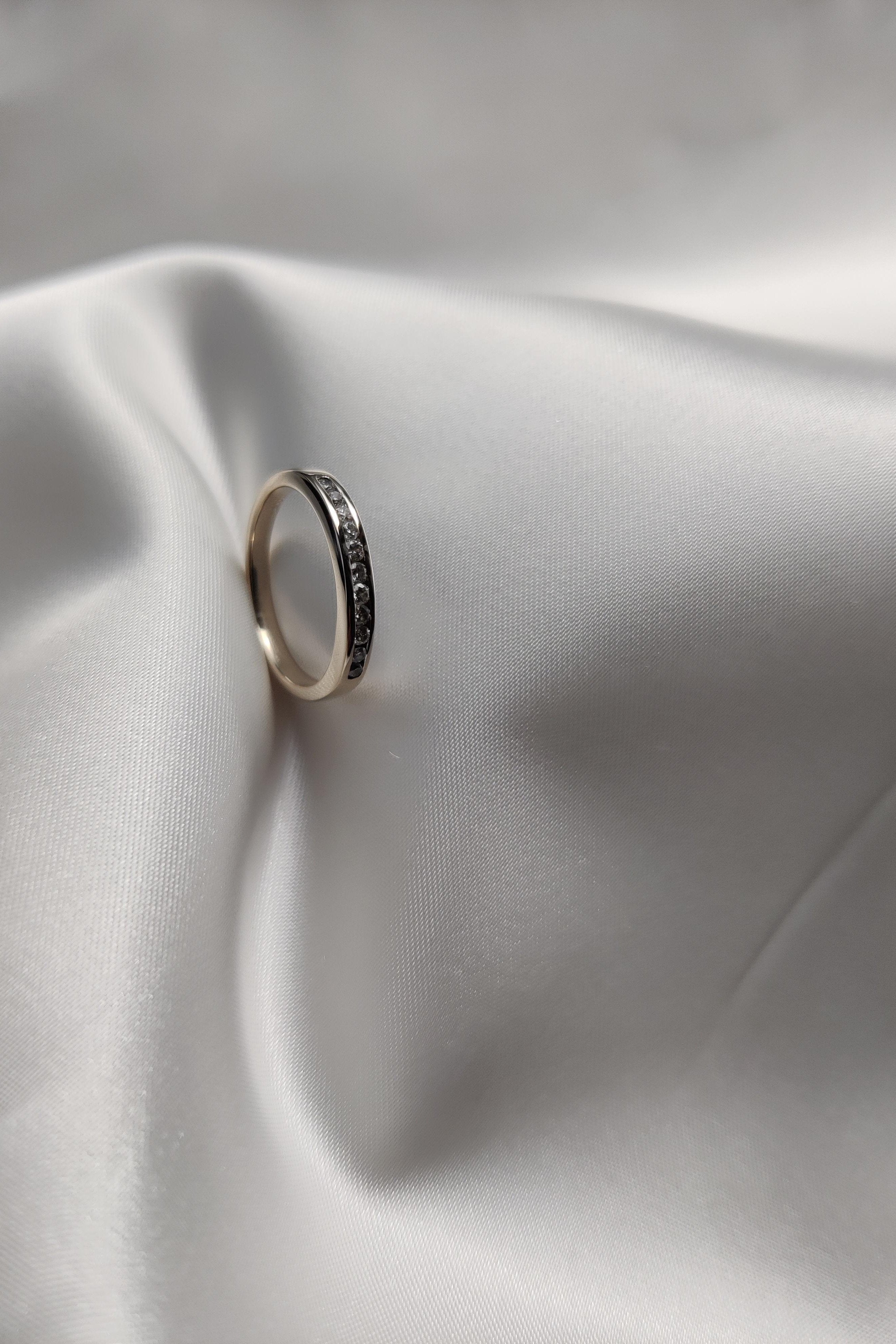 Half Eternity Ring with Channel Set Diamonds-The Diamond Setter