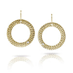 Gold Halo Earrings with Diamonds-The Diamond Setter
