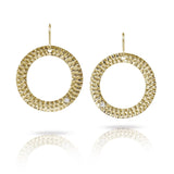 Gold Halo Earrings with Diamonds-The Diamond Setter