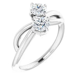 Toi et Moi Engagement ring with identical diamonds-The Diamond Setter