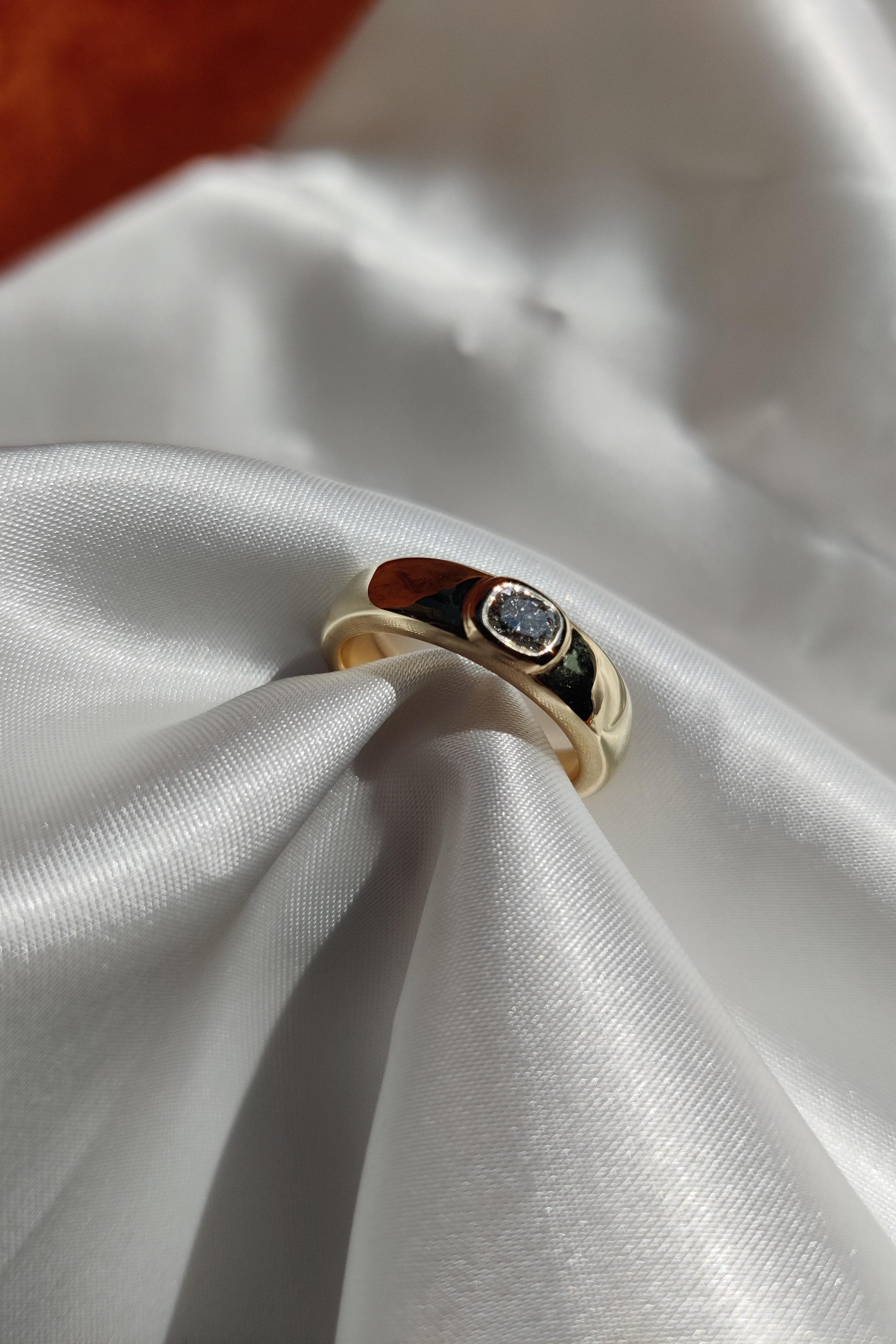 Cushion Diamond in Domed Ring-The Diamond Setter