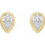 Micro pear shape diamond stud earring-The Diamond Setter