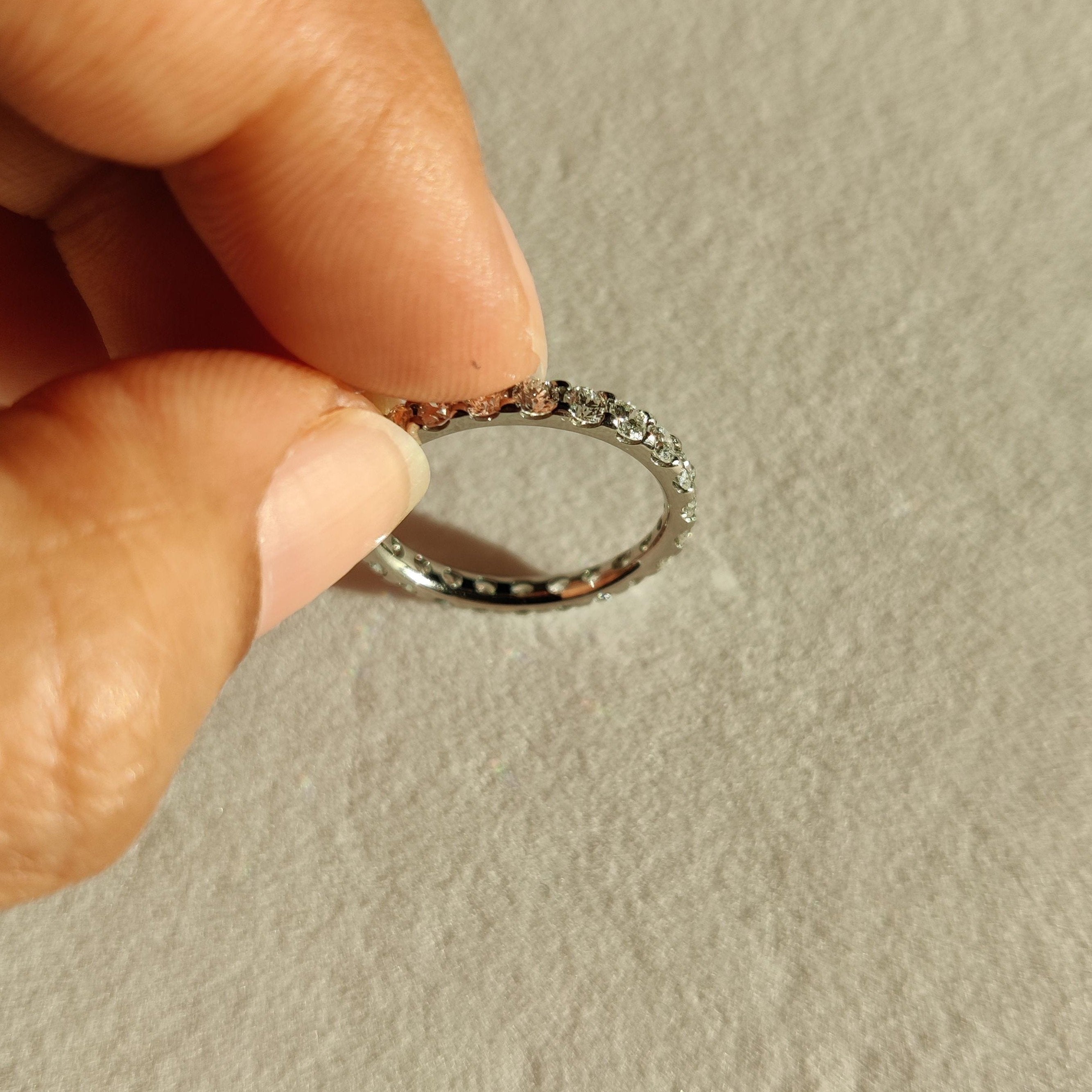 Full Eternity Ring with 1.62ct Natural White Diamonds-The Diamond Setter