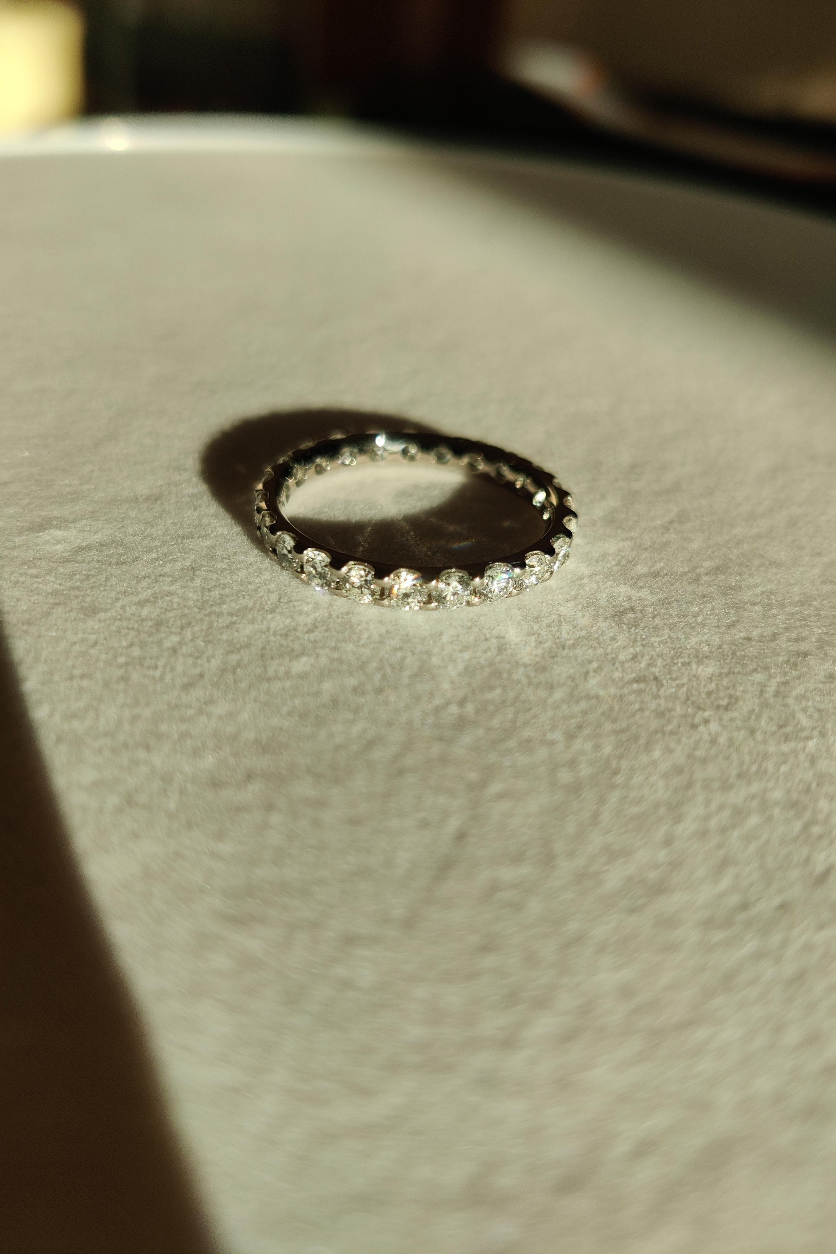 Full Eternity Ring with 1.62ct Natural White Diamonds-The Diamond Setter