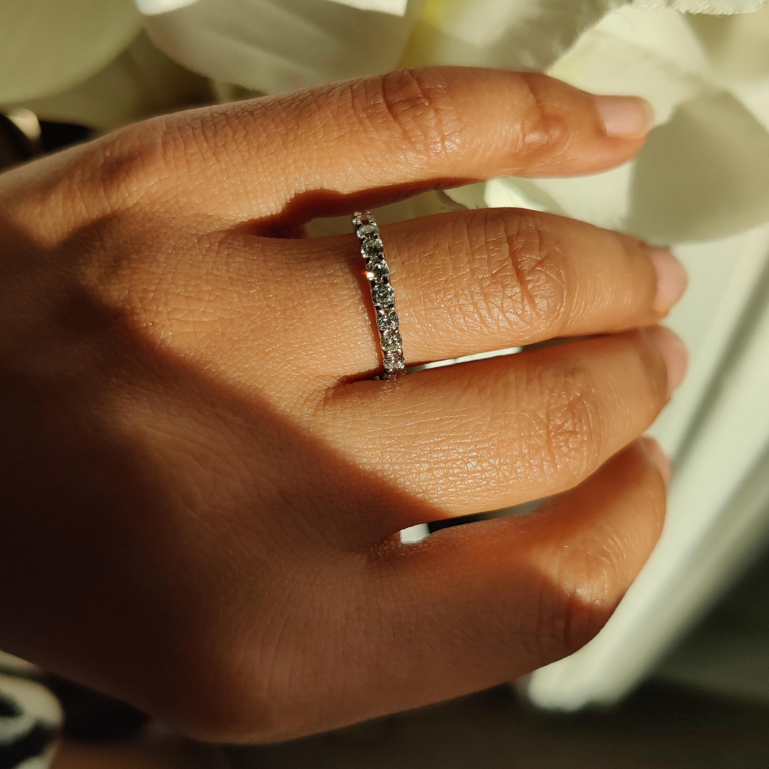 Full Eternity Ring with 1.62ct Natural White Diamonds-The Diamond Setter