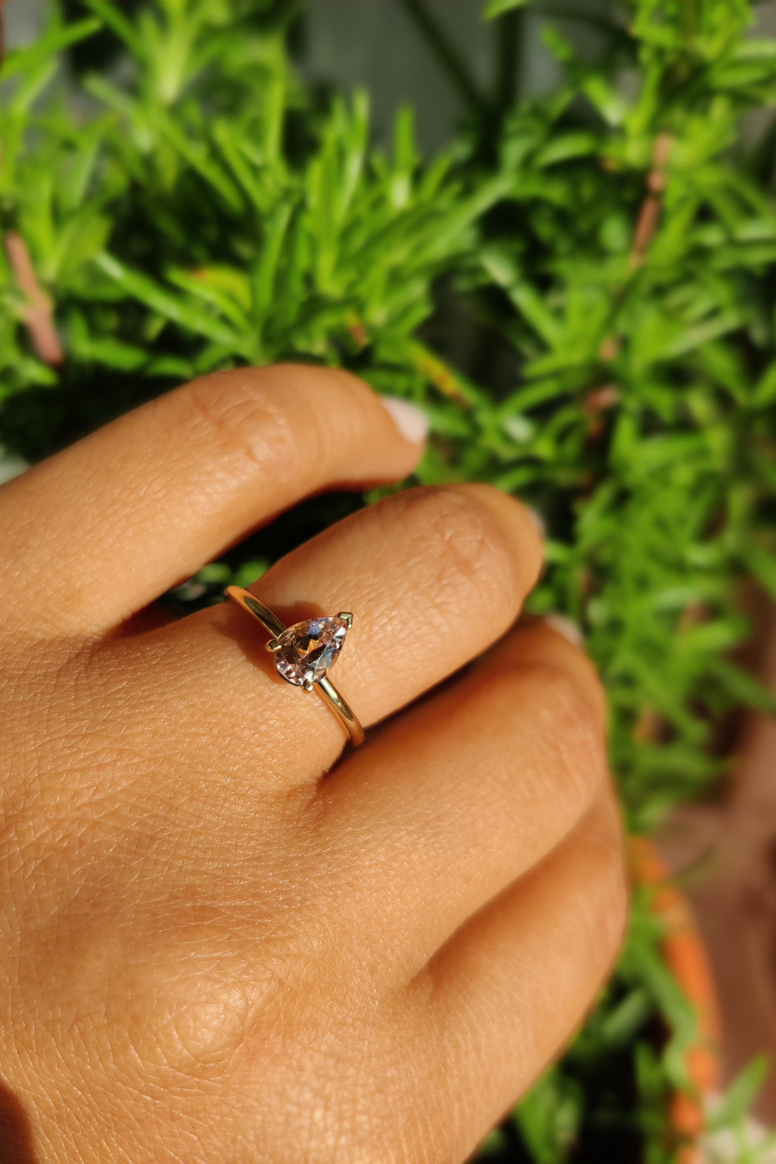 Dainty Morganite Ring-The Diamond Setter