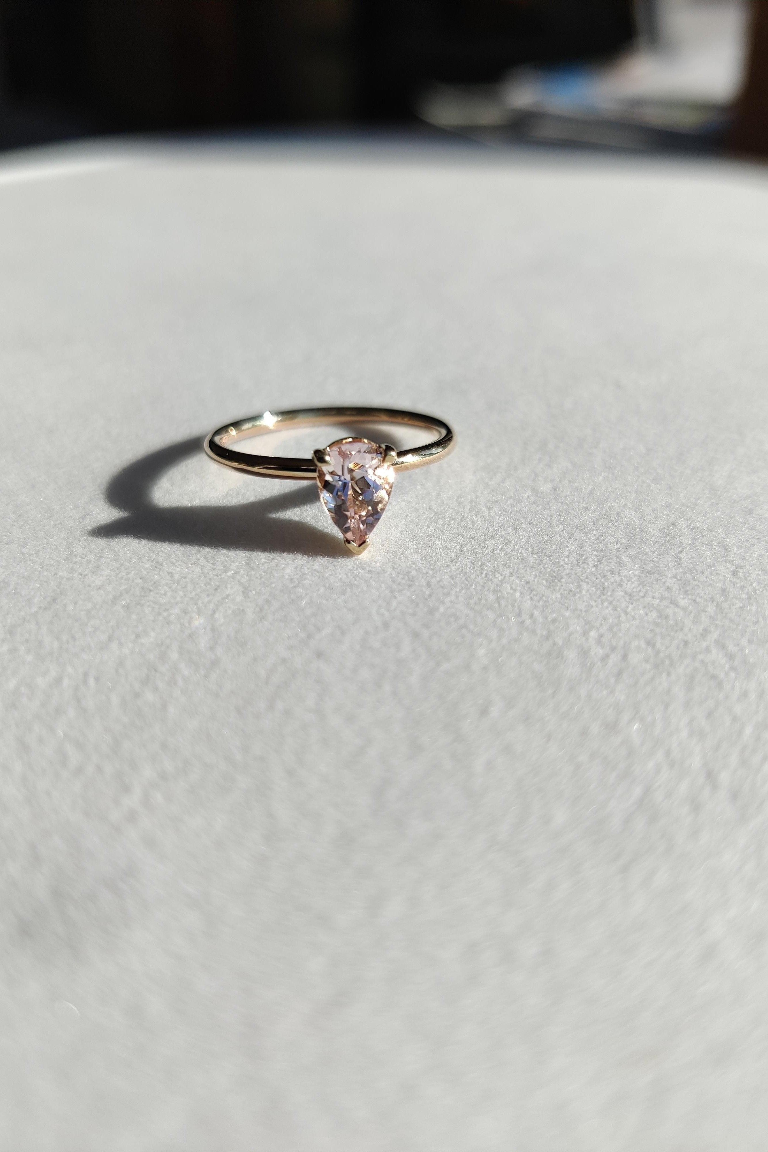 Dainty Morganite Ring-The Diamond Setter