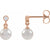 Pearl and diamond drop earrings-The Diamond Setter