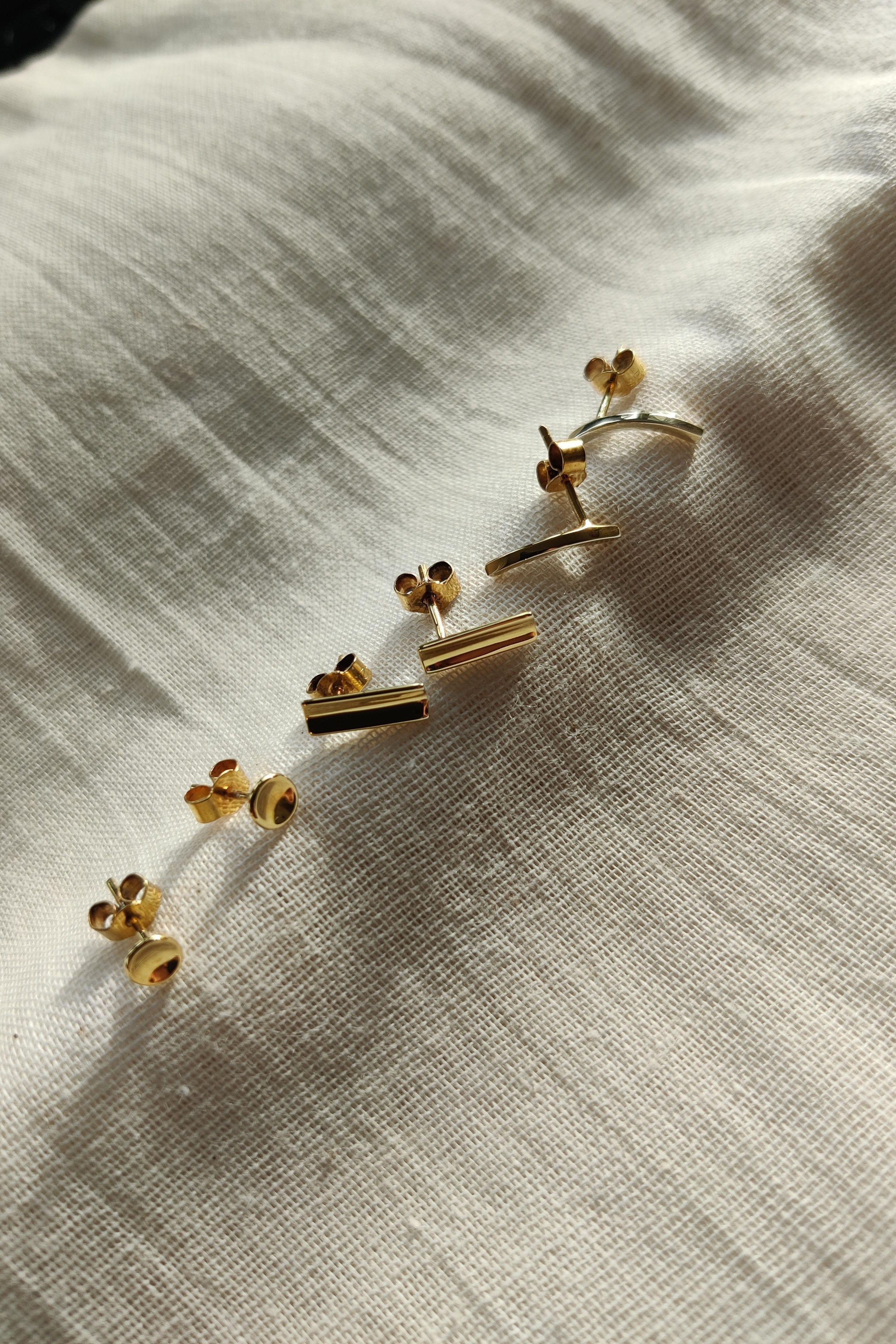 Petite Gold Stud Earrings-The Diamond Setter