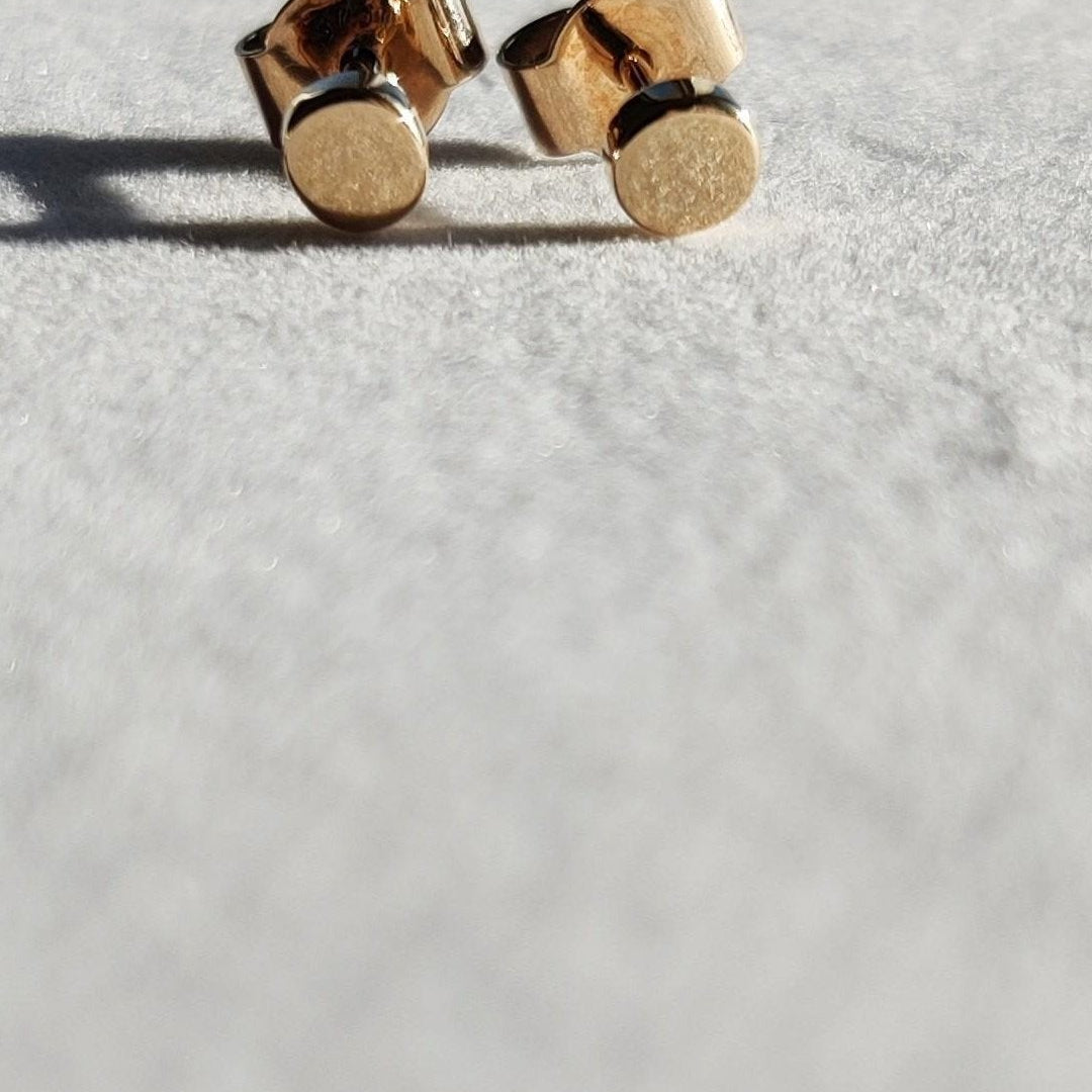 Gold Dot Stud Earrings-The Diamond Setter