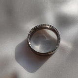 Platinum Ring with White Diamonds in Pave Setting-The Diamond Setter