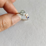 Promise Ring A Trio of Gemstones-The Diamond Setter