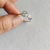 Promise Ring A Trio of Gemstones-The Diamond Setter