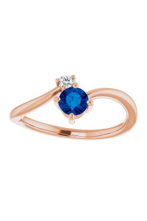 Sapphire and Diamond Petite Ring-The Diamond Setter