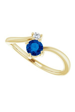Sapphire and Diamond Petite Ring-The Diamond Setter