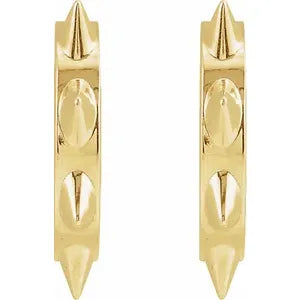Gold spike earrings-The Diamond Setter