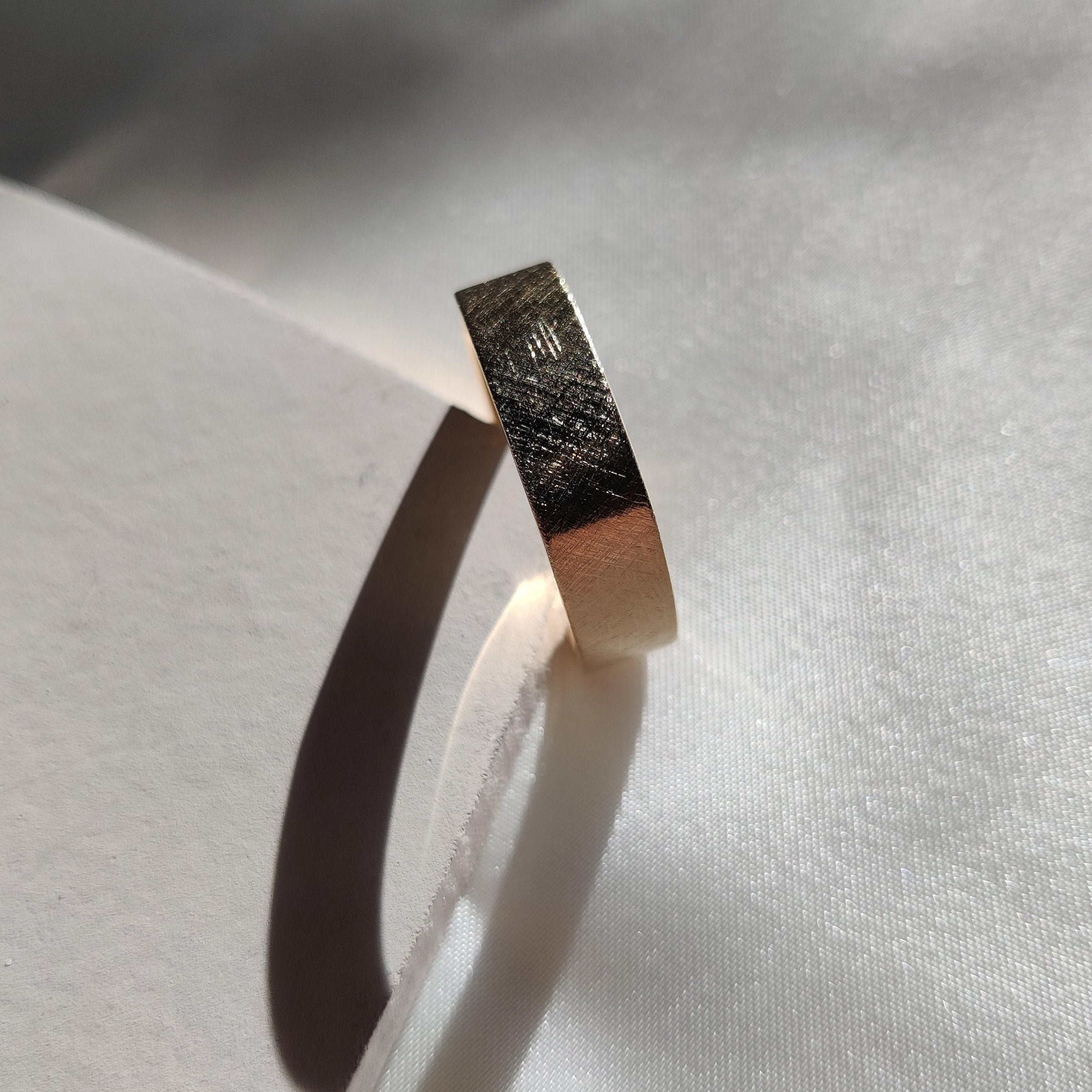 Square Wedding Ring with Ice Finish-The Diamond Setter