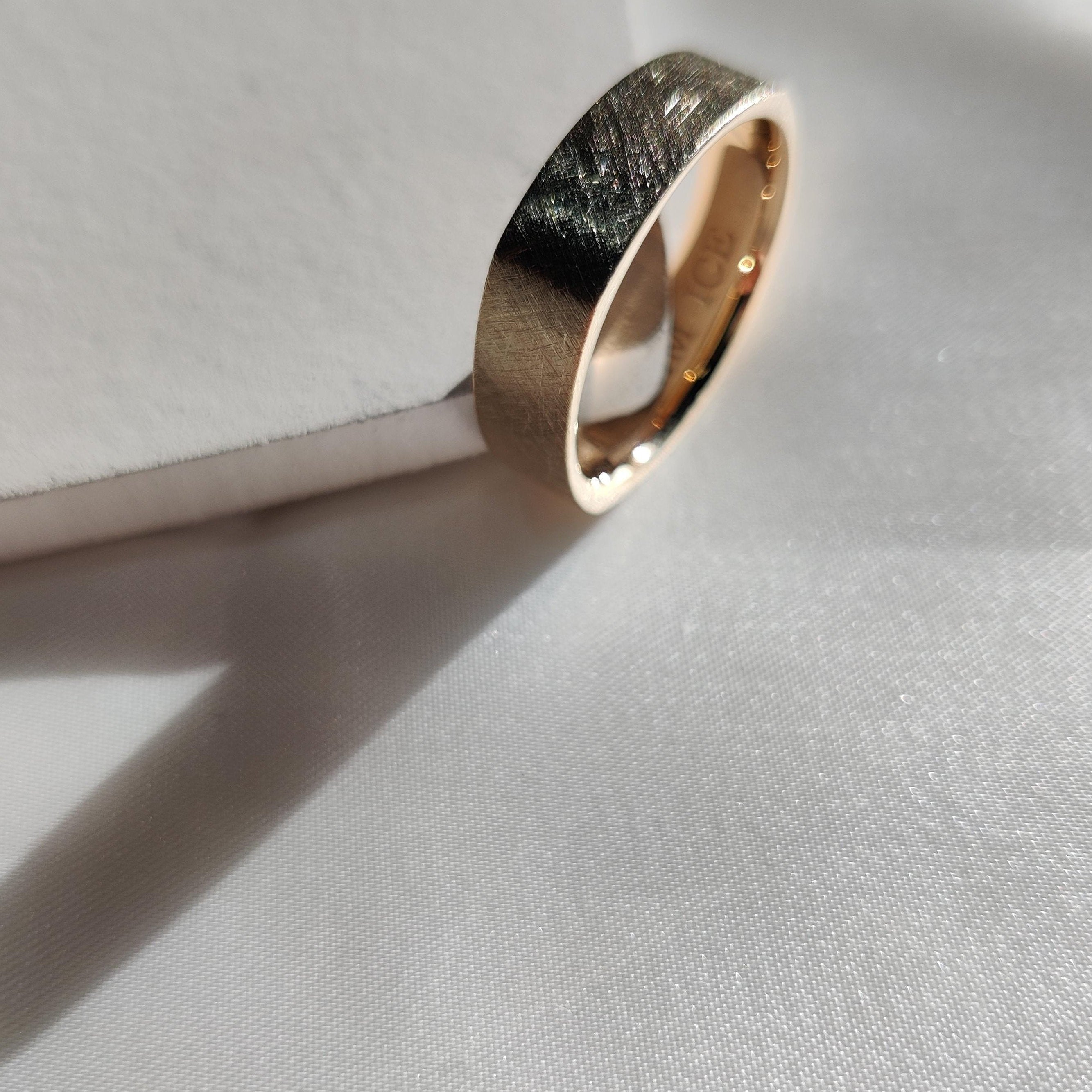Square Wedding Ring with Ice Finish-The Diamond Setter