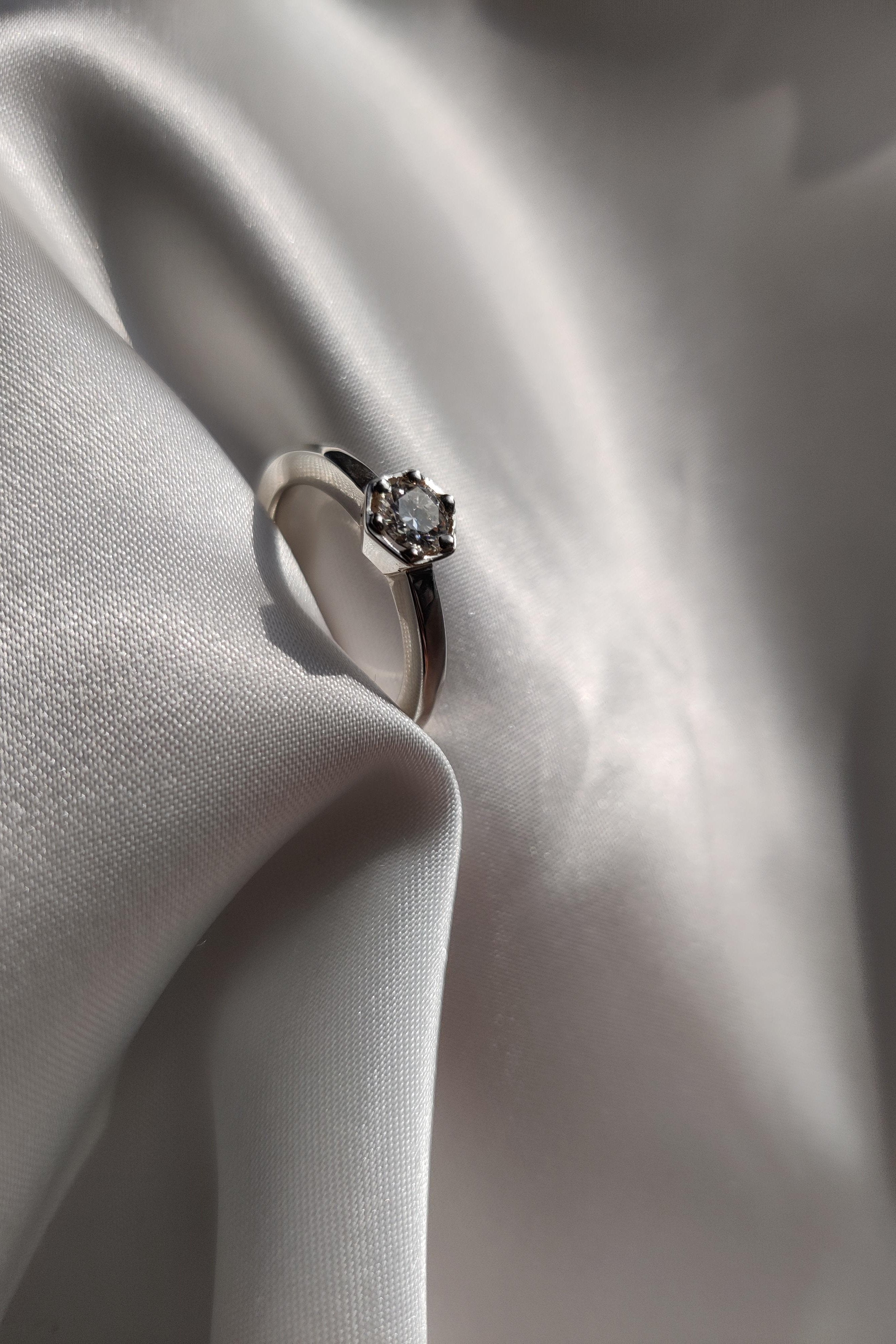 Hex Diamond Engagement Ring-The Diamond Setter