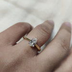 Pear Shape Solitaire Engagement Ring-The Diamond Setter