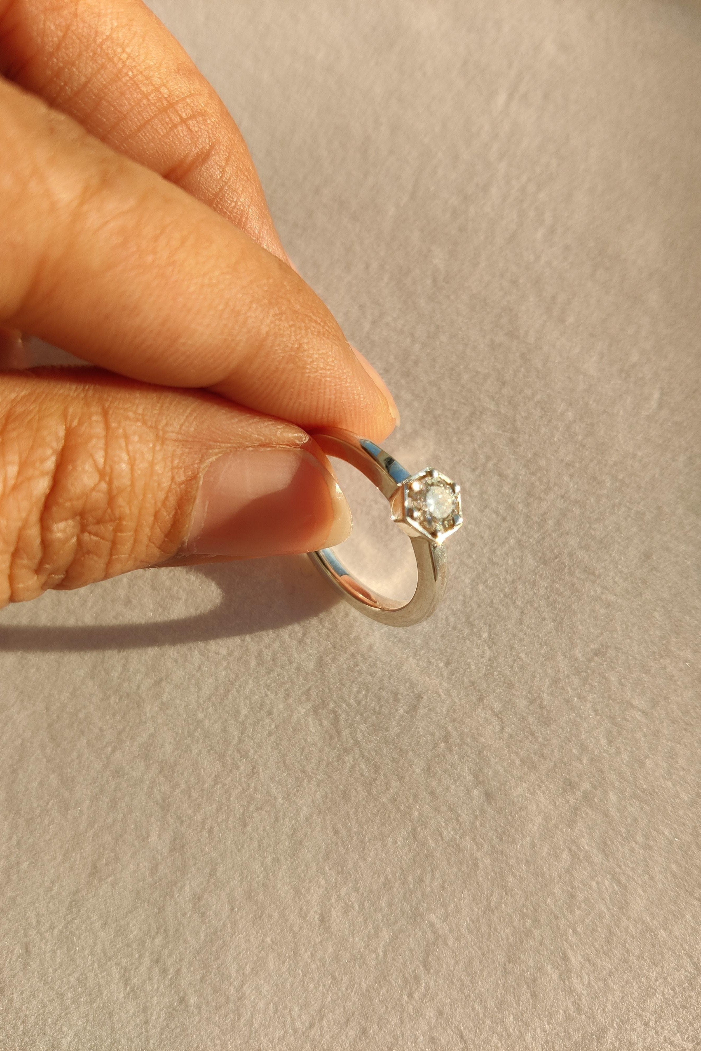 Hex Diamond Engagement Ring-The Diamond Setter