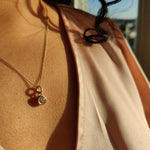 Champagne Solitaire Pendant and Bubbles of White Diamond-The Diamond Setter