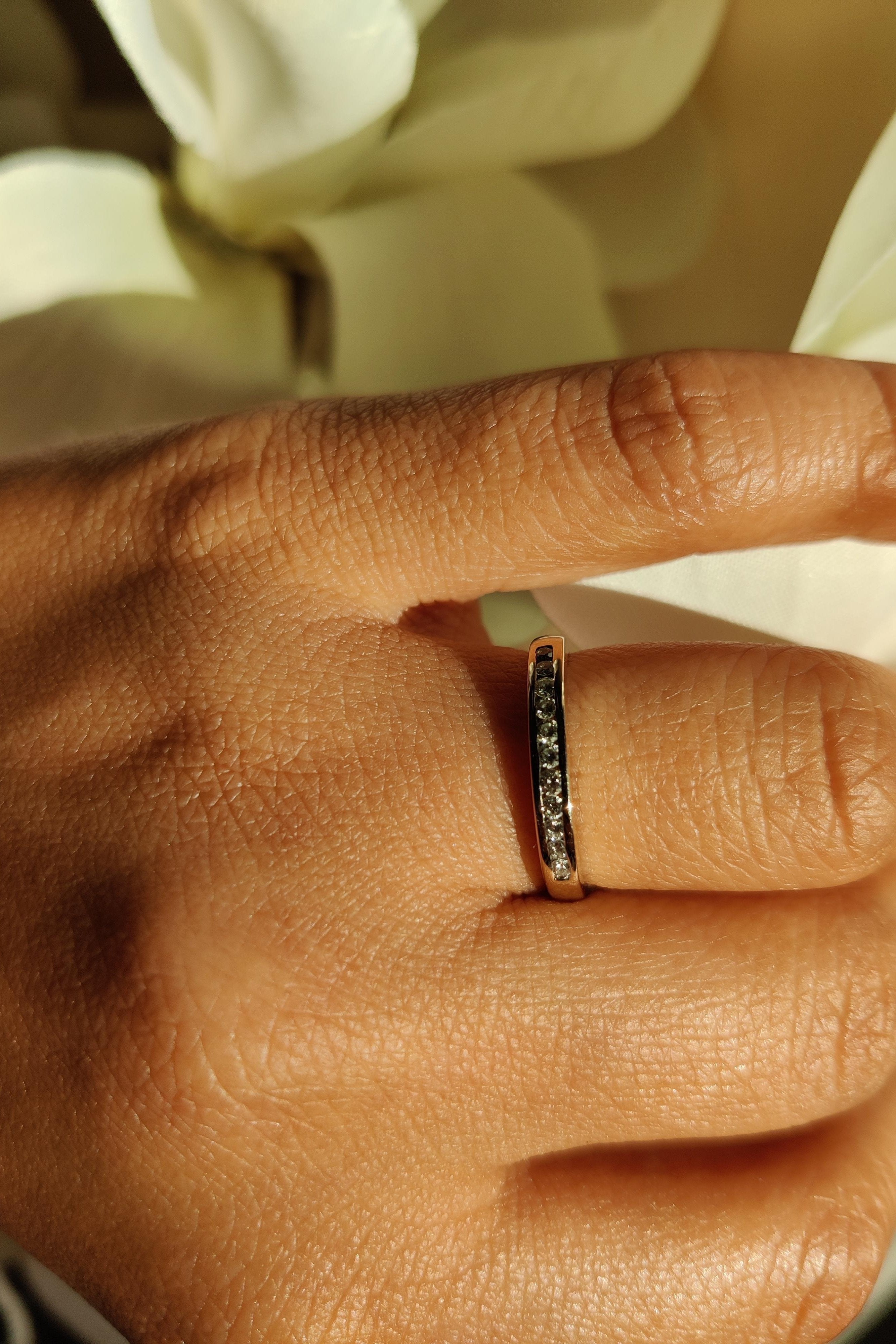 Half Eternity Ring with Channel Set Diamonds-The Diamond Setter