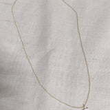 Petite Gold Cross Pendant-The Diamond Setter