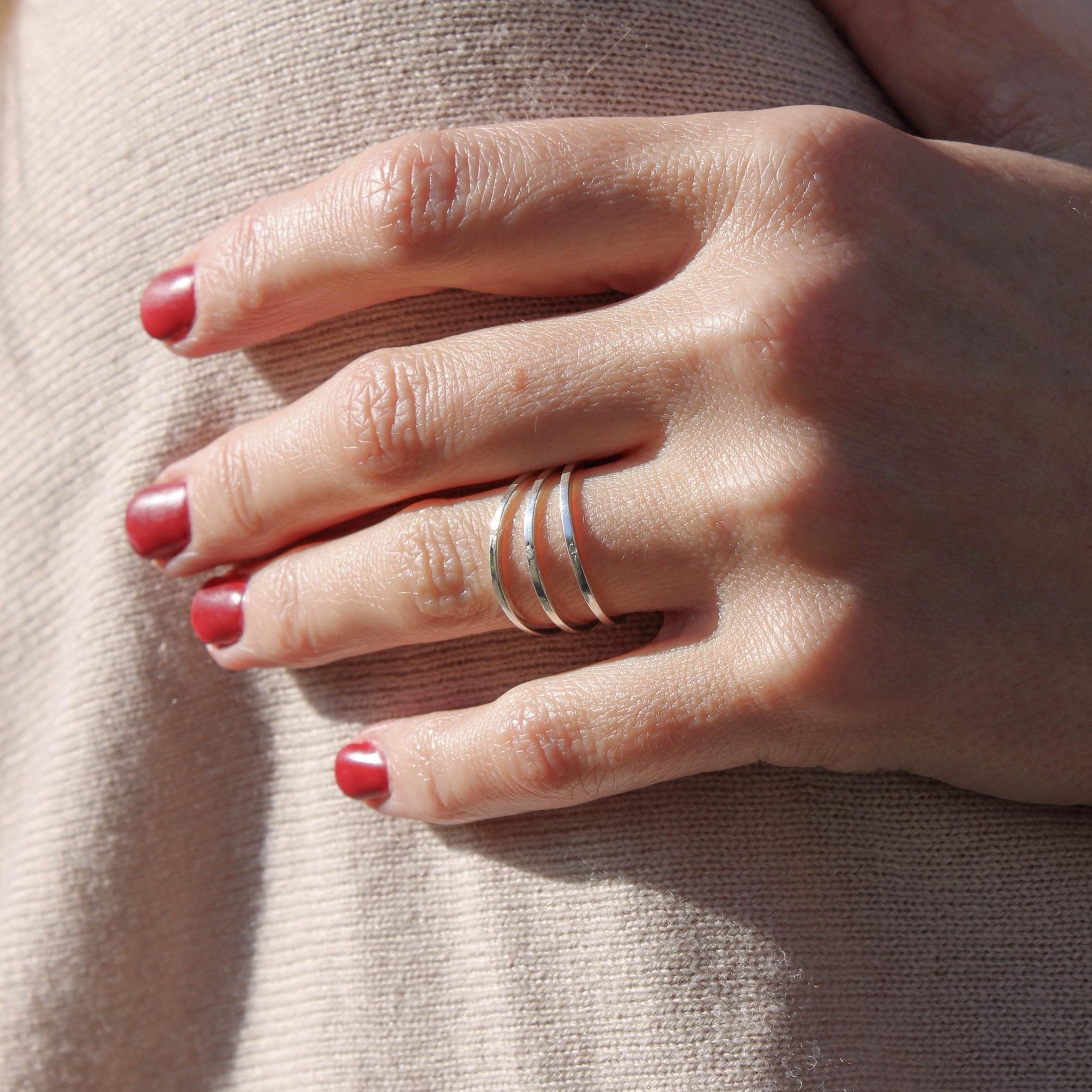 Dainty Stacking Ring with Stunning White Diamond-The Diamond Setter