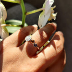 Promise Ring A Trio of Gemstones-The Diamond Setter