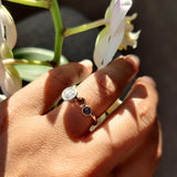 Promise Ring A Trio of Gemstones-The Diamond Setter